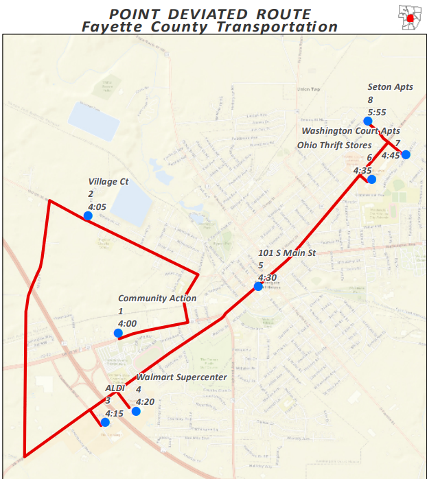 Point Deviated Route map